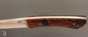   Couteau droit par Nicolas Mestrallet - Atelier du couteau de Vaunaveys - Acier C130 et bois de fer