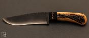 Couteau droit "WKII Tradition" de Winkler Knives - Bois de cerf