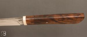  Couteau droit par Nicolas Mestrallet - Atelier du couteau de Vaunaveys - Lame forgée acier C130 et noyer