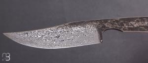    Couteau droit brut de forge damas par Anthony Brochier