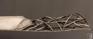 Couteau " fils " fixe par Willy Foulboeuf - La Forge du Monstre - Inox et lame sandwich