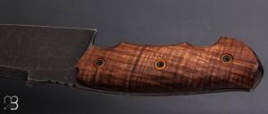 Couteau " fixe custom " par Fabrice Delbart - Forge Celtique - Koa et lame en 90mcv8