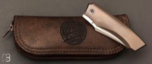    Couteau " custom frame-lock " de Berthelemy Gabriel - La Forge Agab - Titane et RWL34
