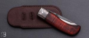    Couteau " Le petit Bugiste " par Frédéric Maschio - Acier 90McV8 et Erable ondé teinté