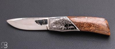  Couteau " Brame du cerf " par Charles Roulin