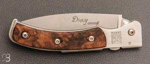    Couteau pliant Le D6 par Alain Descy - Noyer