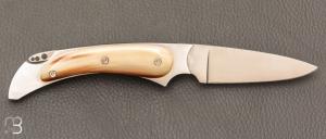 Couteau pliant " Lock-back " Maison des Couteliers  - Corne blonde