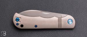   Couteau "slipjoint sheepfoot" par Dreamtech - Titane et lame en VG10 - D4453TG