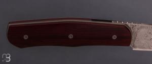    Couteau pliant " pièce unique " de David Lespect – Aloha et Damasteel