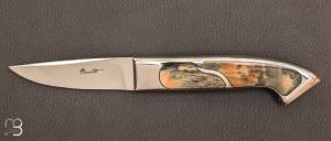 Custom "Lock Back" knife by Charles Bennica - Mammoth ivory and RWL-34