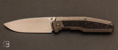 Couteau " Fif20 by CKF "Titane et fibre de carbone marble par CKF Knives et Philippe Jourget