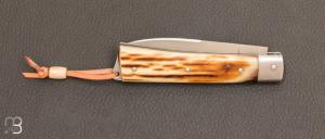  Couteau " Le Forester " ivoire de mammouth et 14C28 par Laurent Gaillard