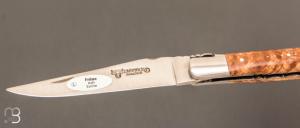 Couteau Laguiole en Aubrac 12 cm - Loupe de frêne noire