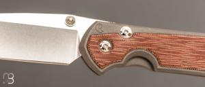   "Sebenza 31 Large Natural Micarta inlay" L31-1212 de Chris Reeve