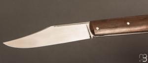   Canif Sheffield "Clip blade" pliant fait main par Bastien Toubhans - Fibre de carbone et RWL34