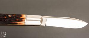    Couteau " Barlow " de Ken Steigerwalt - Amber Stag et RWL-34