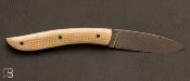 Couteau le Névé - Micarta canvas - Lame N690 par Tim Bernard