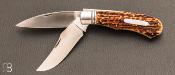 Couteau "   Trappeur 2 lames stag   " custom de Jean Baptiste Leveque