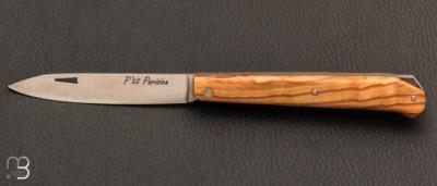 Regional "P'tit Parisien" knife by Berthier olive wood handle
