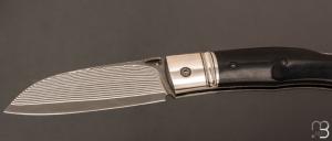   Couteau " Ork "  custom lock-back par Raphaël Durand - Suminagashi SGPS et Richlite®